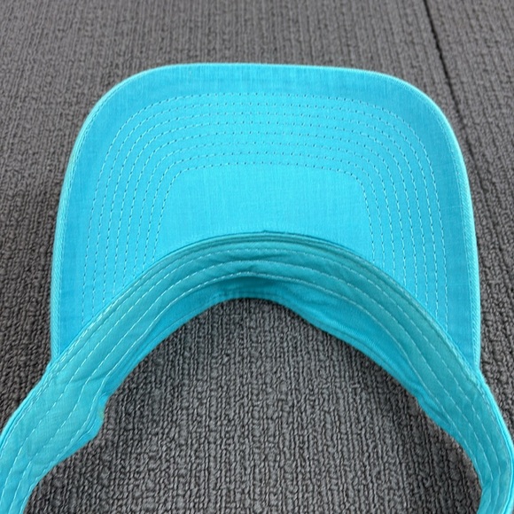 Florida Visor Womens Adjustable Blue White Hibiscus Flower Strapback Shade Shack - Picture 11 of 13